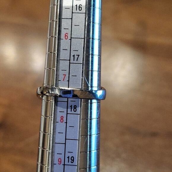 Fashion ring faux diamond's & yellow stone | size 7.5 - Picture 6 of 8